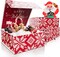 3Pack Christmas Gift Boxes With Lids For Presents Large 9.25x9.25x3.75, Collapsible Christmas Gift Box Set, Holiday Gift Boxes For Wrapping Gifts, Decorative Christmas Boxes For Gifts With Lids